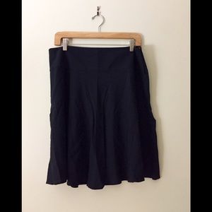 H&M Black High Waisted Skater Skirt